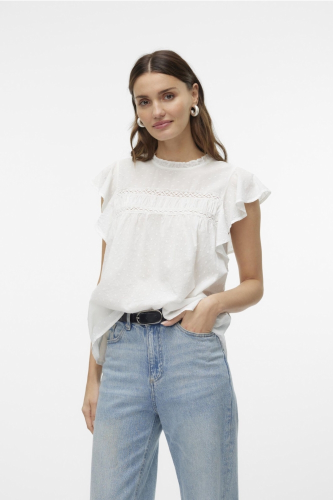 VMTRINE SL LACE TOP WVN NOOS 10301205 Snow White